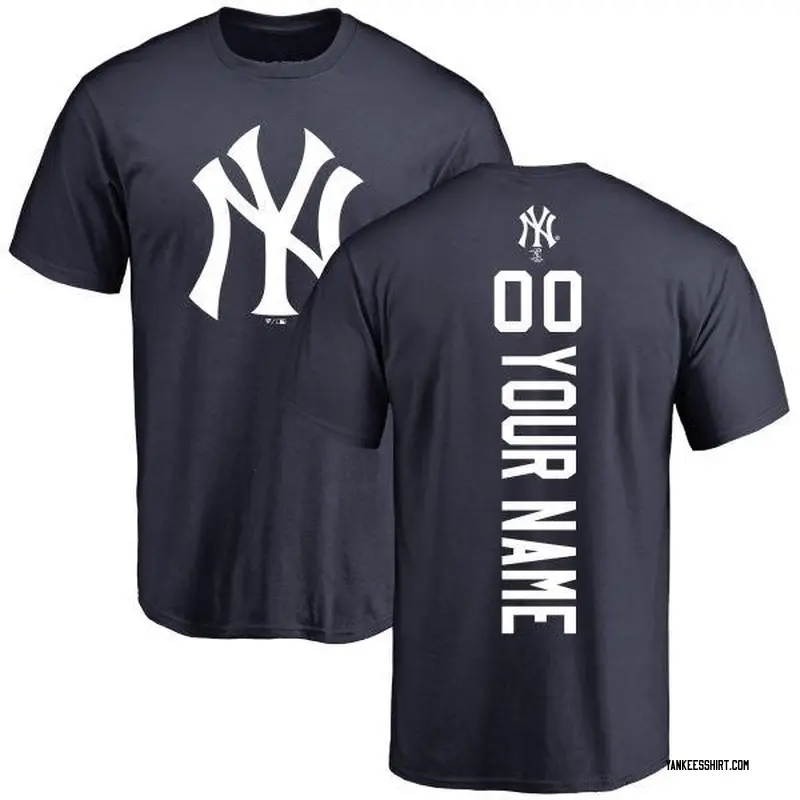 Custom New York Yankees Youth Navy Backer T-Shirt 